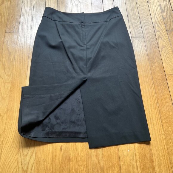 Boss Hugo Boss Size 4 Black Charcoal Veronice Wool Blend Straight Pencil Skirt - Picture 15 of 15